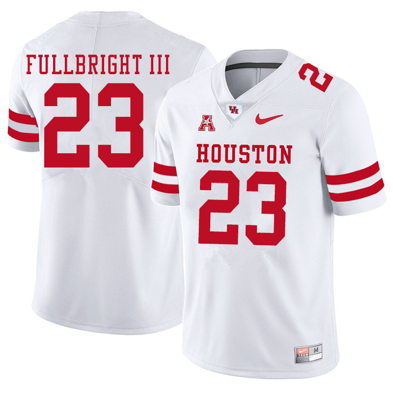 Men #23 James Fullbright III Houston Cougars College Football Jerseys Sale-White - Click Image to Close